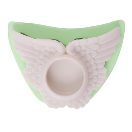 Melek kanadı tealight mumluk silikon kalıbı. Dini aydınlatma için dekoratif mumluk kalıbı.