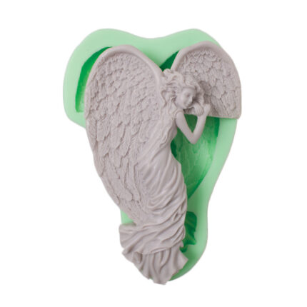 Melek sol köşe süsü silikon kalıp. Dini dekorasyon için 3D melek figürü kalıbı.