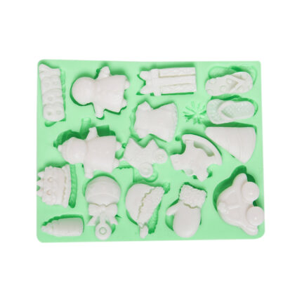 Minik bebek eşyaları silikon kalıbı: bebek temalı sabun, dekoratif obje, takı ve kişiye özel hediye yapımı için ideal.