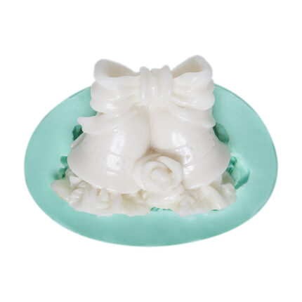 Kurdelya minik çan silikon kalıbı. Tatil zili küçük boy kalıp ile minik çan figürü yapımı.