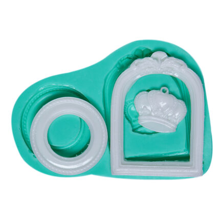 Minik çerçeve çeşitleri silikon kalıbı: taç ve çerçeve detaylı, dekoratif obje yapımı için ideal.