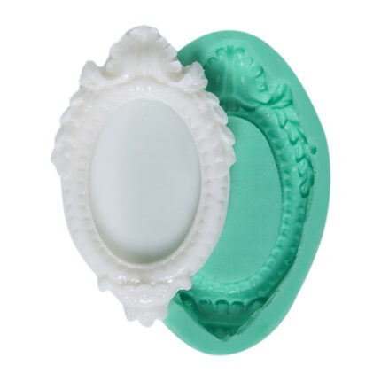 Kurdela şık minik çerçeve desenli silikon kalıbı. Minik fotoğraf çerçevesi biblo yapımı için ideal.