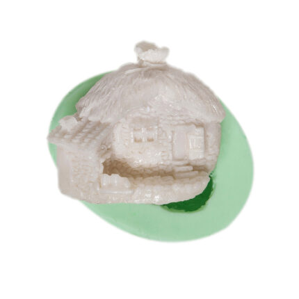 Minik kulübe silikon kalıbı. Bahçe minyatürü için kulübe şeklinde silikon kalıp modeli.