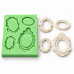 Kurdelya Minimal Minik Çerçeveler Silikon Döküm Kalıbı (Kolaj Dekorasyonu İçin - 3,5x6x0,5cm - KK-0623)