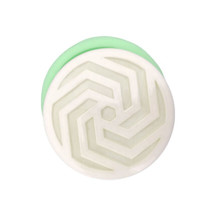 Model-5 yuvarlak bardak altlığı silikon kalıp: geometrik desenli, beyaz silikon kalıp.