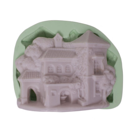 Müstakil büyük ev silikon kalıp modeli. 3D ev silikon kalıp ile minyatür ev yapımı. Ev temalı silikon kalıp.
