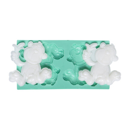 Muz tutan maymun silikon kalıbı: Hayvan figürlü dekorasyon için ideal, KK-1066.