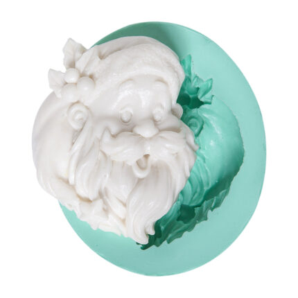 Noel baba silikon kalıbı ile yapılmış yılbaşı figürü kokulu taş. Kurdelya Noel Baba Kafası Kalıbı.