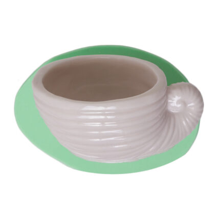 Orta boy deniz kabuğu saksı silikon kalıbı ile yapılmış saksı, sahil dekorasyonu için ideal.