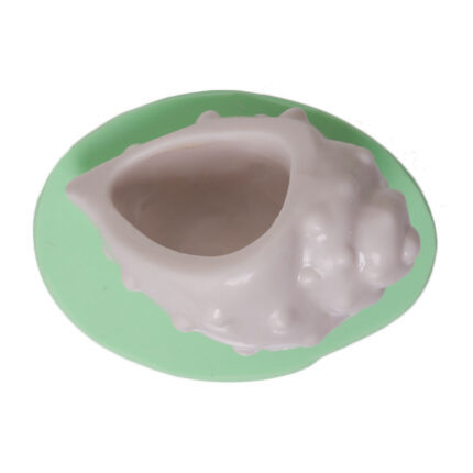 Orta boy deniz kabuğu saksı 2 silikon kalıbı ile yapılmış deniz kabuğu saksı.