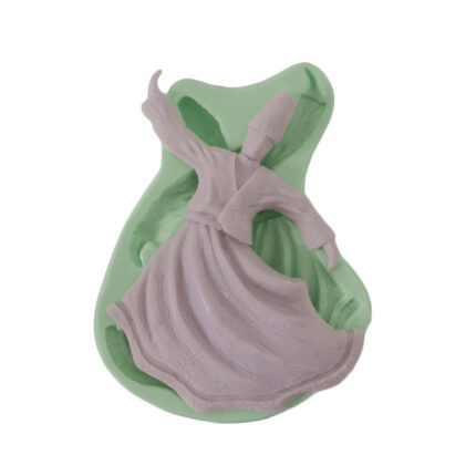 Orta boy semazen silikon kalıp: Geleneksel dekorasyon için semazen figürü. KK-1600.