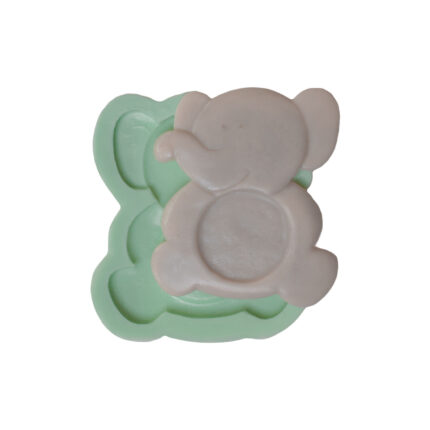 Oturan fil çerçeve silikon kalıp. Sevimli fil figürü döküm kalıbı, fil temalı dekorasyon için ideal.