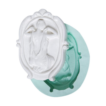 Oturan kadın silikon kalıp: Vintage stil dekorasyon için alçı, sabun, mum yapımı.