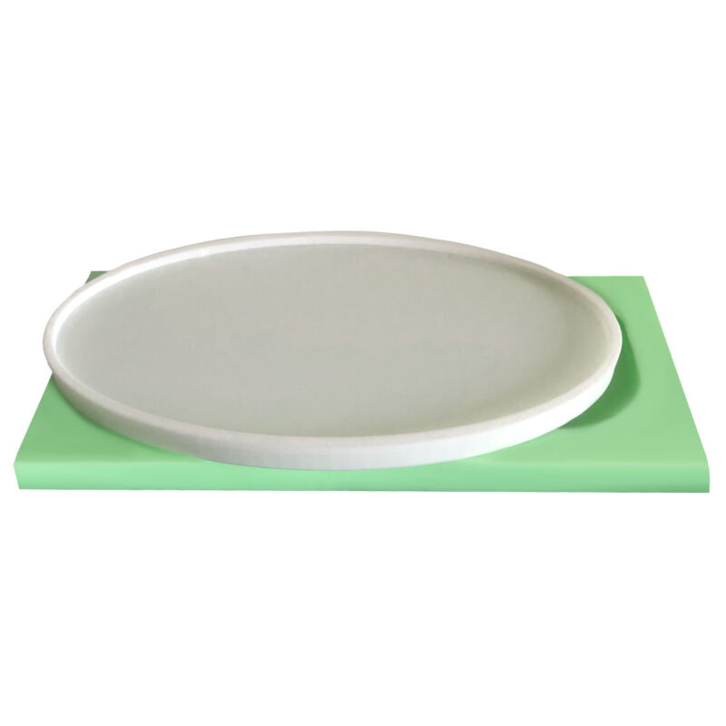 Oval tabanlık silikon kalıp modeli, şık tabanlık için 15x13x1,5cm ölçülerinde. KK-2126.