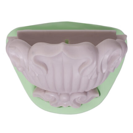 Oymalı askılı duvar saksısı silikon kalıp modeli, dekoratif saksı yapımı için ideal.