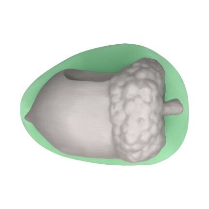 Palamut saksı silikon kalıp: Doğa temalı saksı yapımı için 3D palamut figürü silikon kalıbı.