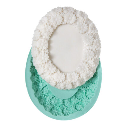 Papatyalı fotoğraf çerçevesi yapımı için kır çiçeği süslemeli silikon kalıp.