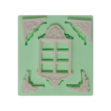 Kurdelya pencere ve dekor kenarları silikon kalıp modeli. Ev dekorasyonu için 3D pencere silikon kalıp.