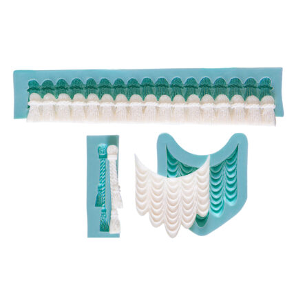 Perde silikon kalıbı: Ev dekorasyonu, sabun, takı yapımı için ideal. Dekoratif perde kalıbı seti.