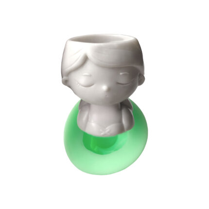 Peri masalı prenses kız saksı silikon kalıbı ile yapılmış, masal temalı prenses kız figürlü saksı.