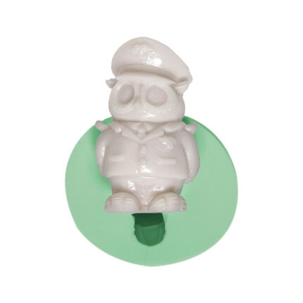 Polis baykuş silikon kalıbı: Meslek baykuşları serisinden, sabun ve dekoratif obje yapımı için ideal.