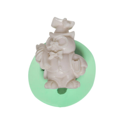 Profesör baykuş silikon kalıbı: Eğitim temalı dekorasyon veya sabun yapımı için ideal.