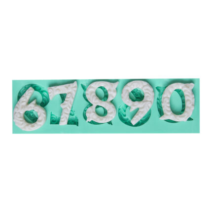 Kurdelya desenli 6-0 kutlama rakamları silikon kalıbı. Doğum günü pastası süsü veya sayı temalı kokulu taş yapımı için ideal.