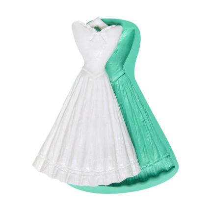 Sade bayan elbisesi silikon kalıbı. Kadın temalı dekorasyon, sabun, takı, kişiye özel hediye yapımı için ideal.