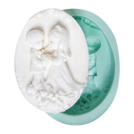 Sade gelin damat silikon kalıp modeli. Düğün temalı dekorasyon için ideal.