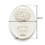 Kurdelya Saksıda Çam Ağacı Silikon Döküm Kalıbı (Doğa Konseptli Süsleme - 7x9,5x2cm - KK-0195) - Görsel 2