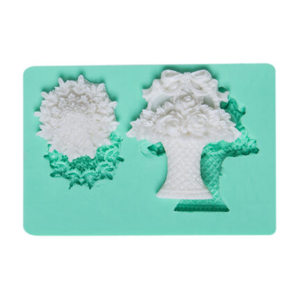 Kurdelya botanik saksıda çiçek silikon kalıbı: Minyatür çiçekli saksı dekoru, bitki sever hediyesi.