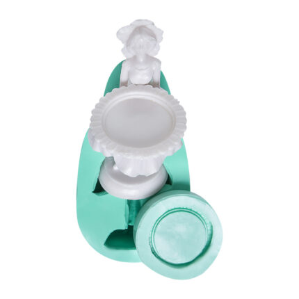 Şapkalı lokumcu kız silikon kalıbı. Türk motifli dekorasyon için kalıp, sabun ve takı yapımına uygun.