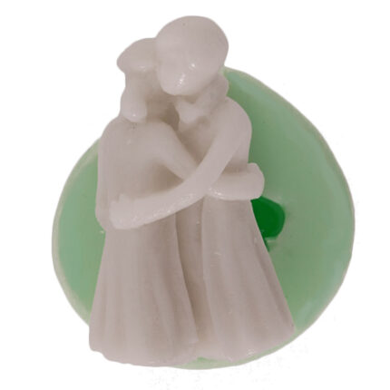 Sarilan çift silikon kalıp: Sevgililer Günü süsü için 3 boyutlu aşk temalı çift figürü kalıbı.