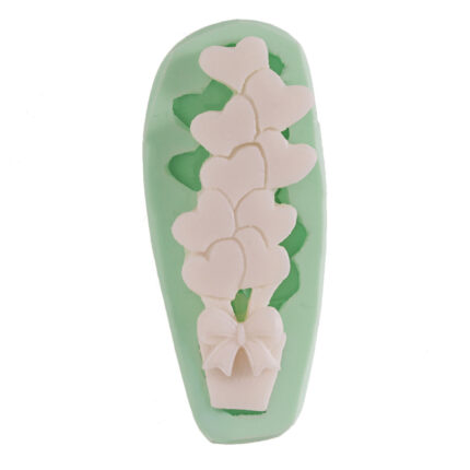 Sepette kalp balonlar silikon kalıbı. Sevgililer günü süsü için romantik obje yapım kalıbı.