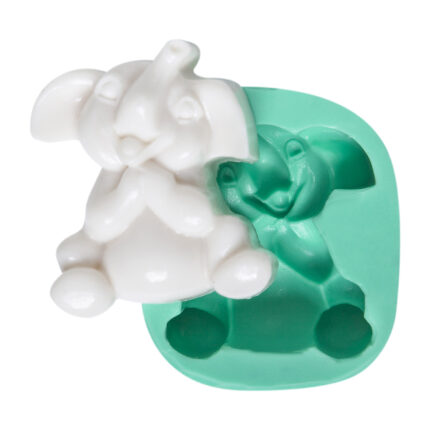 Sevimli fil figürlü silikon kalıp ve reçine biblo yapımı. Çocuk odası süsü veya hayvan temalı kokulu taş modeli.