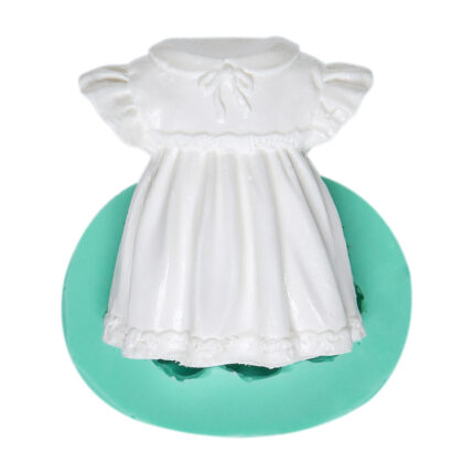 Şirin kız çocuk elbisesi silikon kalıp. Bebek odası süsleri, alçı ve epoksi kalıbı ile dekorasyon için ideal.