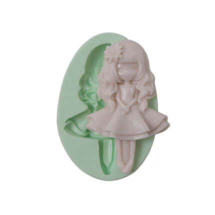 Süslü kızlar 5 silikon kalıp modeli. Şık kız figürü silikon kalıp. 3D kız silikon kalıp.