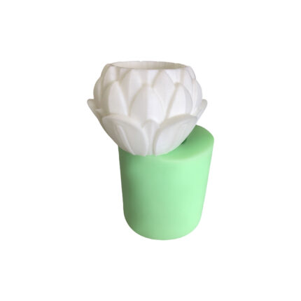 Taç yapraklı enginar saksı silikon kalıbı: 3D enginar şekilli saksı yapmak için ideal.