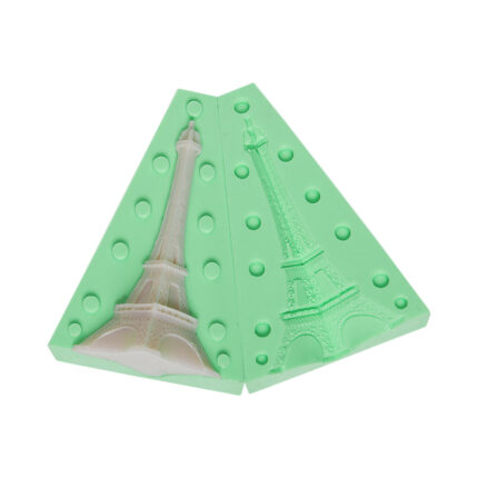 Üç boyutlu Eyfel Kulesi silikon kalıbı, Paris temalı obje yapımı için ideal.