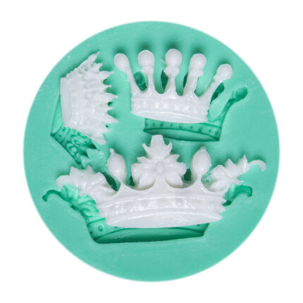 Üçlü taç silikon kalıbı: kraliyet tacı reçine süs yapımı için ideal. Süslü taç sabun kalıbı.