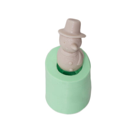 Uzun burunlu kardan adam silikon kalıbı. Kış temalı 3D kardan adam figürü kalıbı.