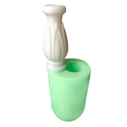 Uzun lale mum silikon kalıp: Çiçekli mum yapımı için 3D lale figürü silikon kalıbı.