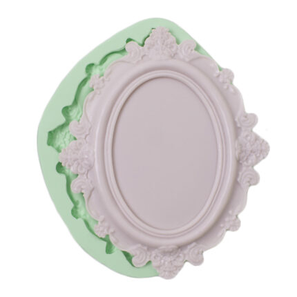 Varak detaylı sade çerçeve silikon kalıp modeli, şık duvar süsü için ideal. RTV2 silikon kalıp.