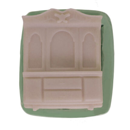 Kurdelya Klasik Vitrin silikon kalıbı modeli. Minyatür mobilya dekorasyonu için ideal. Vitrin silikon kalıbı ile dekoratif obje.