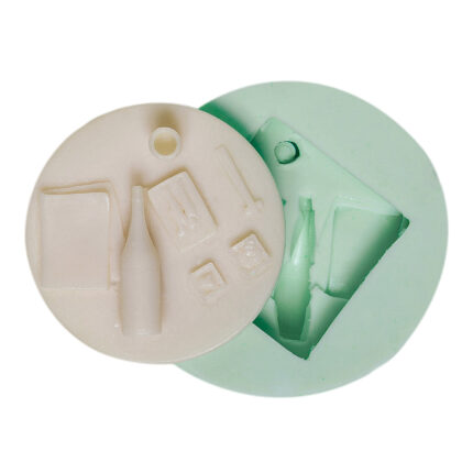 Yer sofrası silikon kalıbı: Minyatür Türk kültürü objeleri yapmak için ideal. Sabun, alçı, kokulutaş dökümü için.