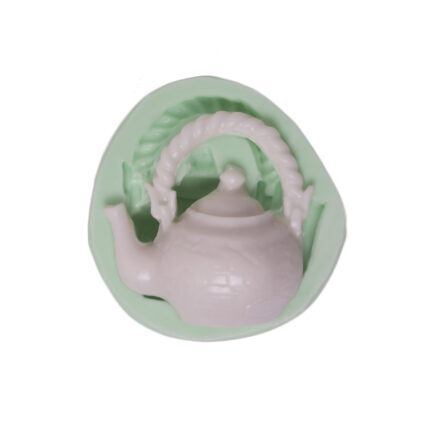 Yeşil çay çaydanlığı silikon kalıbı: Mutfak temalı dekorasyon ve sabun yapımı için ideal kalıp.