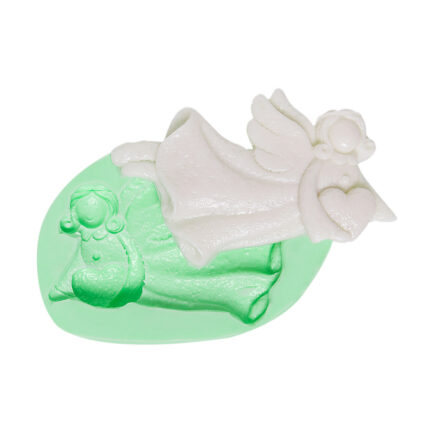 Yılbaşı melekleri-9 silikon kalıbı: Yılbaşı dekorasyonu için melek figürlü silikon kalıp.