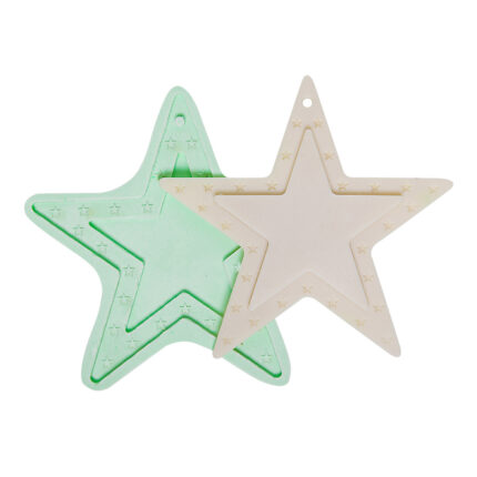 Yıldız detaylı delikli tabanlık silikon kalıbı: yıldız temalı süs ve sabun yapımı için ideal.