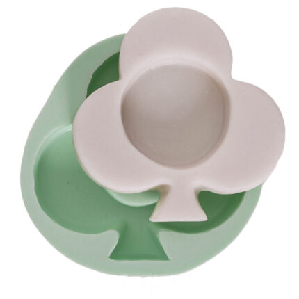 Yonca tealight mumluk silikon kalıbı. Şanslı mumluk yapımı için ideal, RTV2 silikon döküm kalıbı.