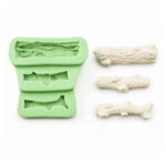 3’lü Ağaç Dalı ve Odun Parçası Silikon Kalıbı (6.5×1.5×1.5 cm – KK-2242)